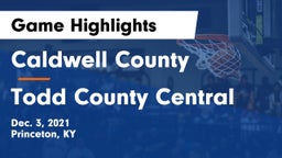 Caldwell County  vs Todd County Central  Game Highlights - Dec. 3, 2021