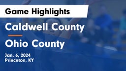 Caldwell County  vs Ohio County  Game Highlights - Jan. 6, 2024