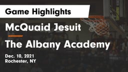 McQuaid Jesuit  vs The Albany Academy Game Highlights - Dec. 10, 2021