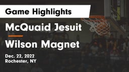 McQuaid Jesuit  vs Wilson Magnet  Game Highlights - Dec. 22, 2022