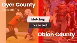 Matchup: Dyer County High vs. Obion County  2016