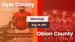 Matchup: Dyer County High vs. Obion County  2017