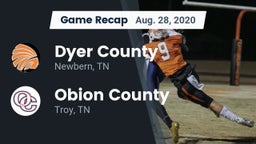 Recap: Dyer County  vs. Obion County  2020