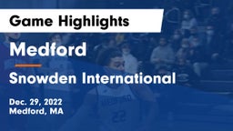 Medford  vs Snowden International  Game Highlights - Dec. 29, 2022
