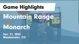 Mountain Range  vs Monarch  Game Highlights - Jan. 21, 2023