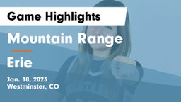 Mountain Range  vs Erie  Game Highlights - Jan. 18, 2023