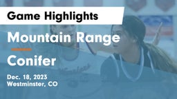Mountain Range  vs Conifer  Game Highlights - Dec. 18, 2023