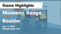 Mountain Range  vs Boulder  Game Highlights - Jan. 9, 2024