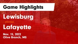 Lewisburg  vs Lafayette  Game Highlights - Nov. 15, 2022