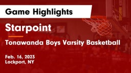 Starpoint  vs Tonawanda  Boys Varsity Basketball Game Highlights - Feb. 16, 2023