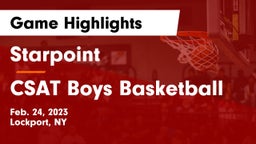 Starpoint  vs CSAT Boys Basketball Game Highlights - Feb. 24, 2023