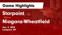 Starpoint  vs Niagara-Wheatfield  Game Highlights - Jan. 3, 2024