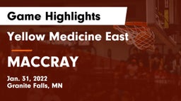 Yellow Medicine East  vs MACCRAY  Game Highlights - Jan. 31, 2022