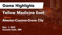 Yellow Medicine East  vs Atwater-Cosmos-Grove City  Game Highlights - Dec. 1, 2023