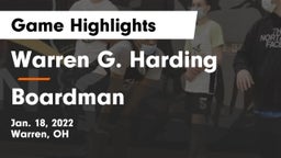 Warren G. Harding  vs Boardman  Game Highlights - Jan. 18, 2022