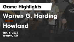 Warren G. Harding  vs Howland  Game Highlights - Jan. 6, 2023