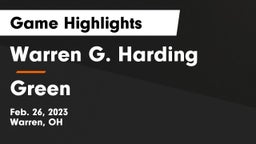 Warren G. Harding  vs Green  Game Highlights - Feb. 26, 2023