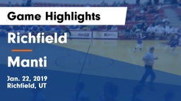 Richfield  vs Manti Game Highlights - Jan. 22, 2019