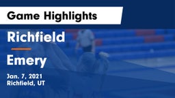 Richfield  vs Emery  Game Highlights - Jan. 7, 2021