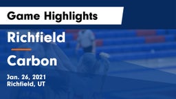 Richfield  vs Carbon  Game Highlights - Jan. 26, 2021