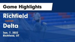 Richfield  vs Delta  Game Highlights - Jan. 7, 2022