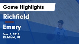 Richfield  vs Emery  Game Highlights - Jan. 3, 2018