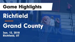 Richfield  vs Grand County  Game Highlights - Jan. 12, 2018