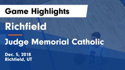 Richfield  vs Judge Memorial Catholic  Game Highlights - Dec. 5, 2018