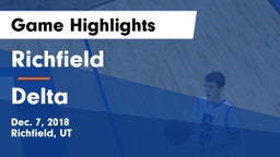 Richfield  vs Delta  Game Highlights - Dec. 7, 2018