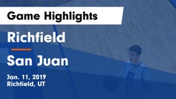 Richfield  vs San Juan  Game Highlights - Jan. 11, 2019