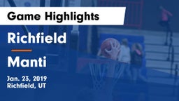 Richfield  vs Manti  Game Highlights - Jan. 23, 2019