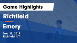 Richfield  vs Emery  Game Highlights - Jan. 25, 2019