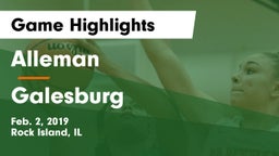 Alleman  vs Galesburg Game Highlights - Feb. 2, 2019