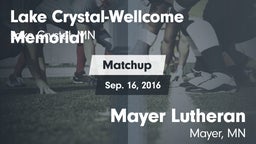 Matchup: Lake Crystal - Wellc vs. Mayer Lutheran  2016