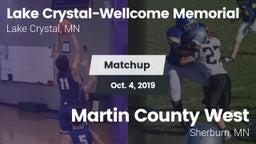 Matchup: Lake Crystal - Wellc vs. Martin County West  2019