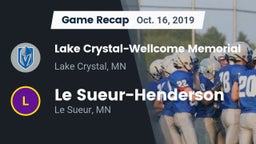 Recap: Lake Crystal-Wellcome Memorial  vs. Le Sueur-Henderson  2019