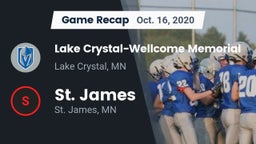 Recap: Lake Crystal-Wellcome Memorial  vs. St. James  2020