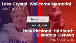 Matchup: Lake Crystal - Wellc vs. New Richland-Hartland-Ellendale-Geneva  2020