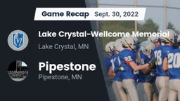Recap: Lake Crystal-Wellcome Memorial  vs. Pipestone  2022