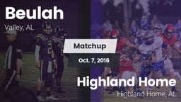 Matchup: Beulah High vs. Highland Home  2016