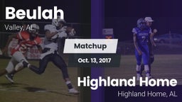 Matchup: Beulah High vs. Highland Home  2017