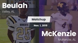 Matchup: Beulah High vs. McKenzie  2019