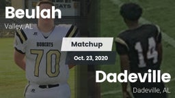 Matchup: Beulah High vs. Dadeville  2020