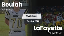 Matchup: Beulah High vs. LaFayette  2020