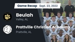 Recap: Beulah  vs. Prattville Christian Academy  2022