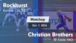 Matchup: Rockhurst High vs. Christian Brothers  2016