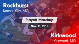 Matchup: Rockhurst High vs. Kirkwood  2016