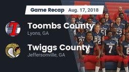 Recap: Toombs County  vs. Twiggs County  2018