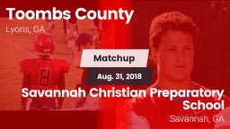 Matchup: Toombs County High vs. Savannah Christian Preparatory School 2018