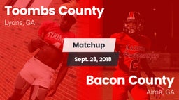 Matchup: Toombs County High vs. Bacon County  2018